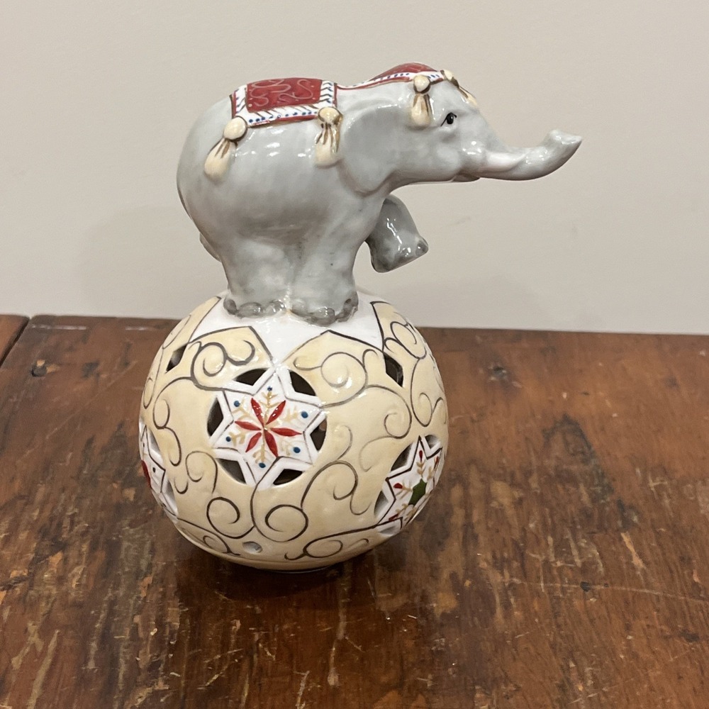 Villeroy & Boch Nostalgic Ornament Tealight Rare Mettlach Ball of light Elephant